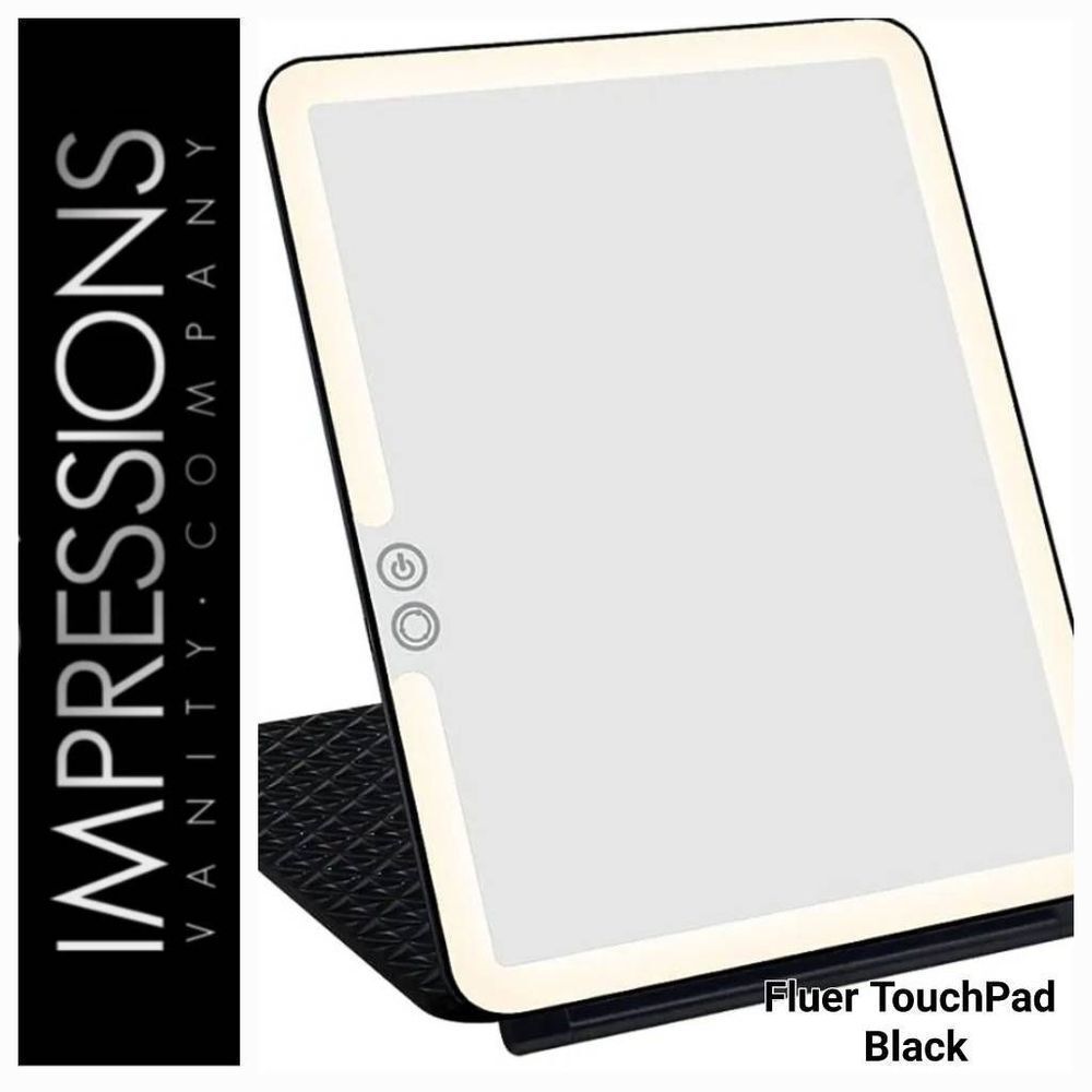 Impressions Fleur Touch Pad Tri-Tone LED Makeup Mirror- White